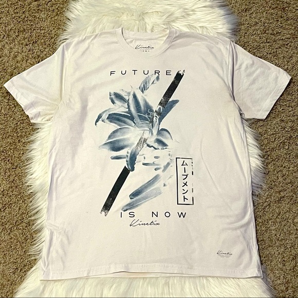 Kinetix Casual Floral Graphic Design T-Shirt - Picture 1 of 4